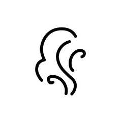 Steam and smoke lines icon