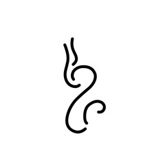 Steam and smoke lines icon