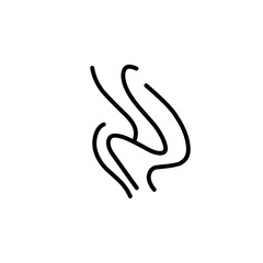 Steam and smoke lines icon