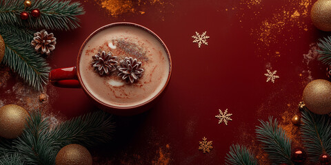 Christmas background. Happy new year backdrop. Celebrating winter holidays card template.