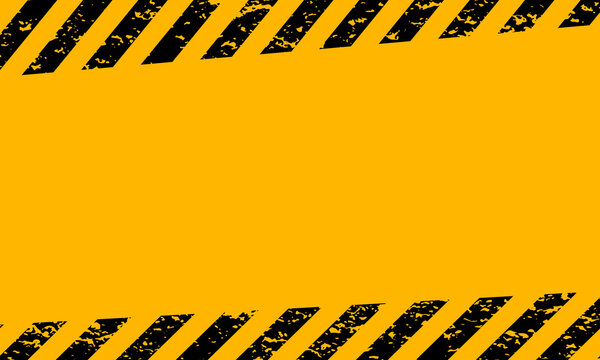 black and yellow stripes texture contruction sign banner background