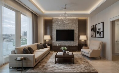 Modern luxury living room interior design