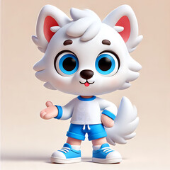 Create a dog character in 3D cartoon, Generative Ai