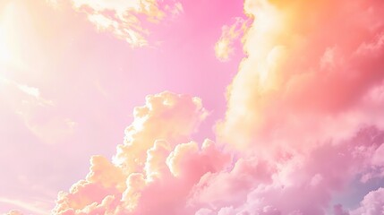 : A pink dreamy sky background that presents a soft and enchanting visual. The pink hues blend together seamlessly, creating a romantic and peaceful atmosphere. The sky seems to stretch out infinitely