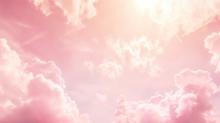 : A pink dreamy sky background that presents a soft and enchanting visual. The pink hues blend together seamlessly, creating a romantic and peaceful atmosphere. The sky seems to stretch out infinitely