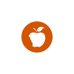 Apple fruit icon isolated on transparent background
