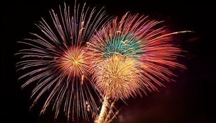 Obraz premium fireworks display background, AI generated