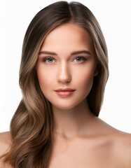 Fototapeta premium beautiful young woman portrait, AI generated