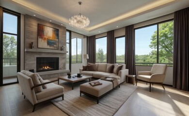 Modern luxury living room interior design