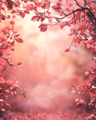 Obraz premium pink autumn background