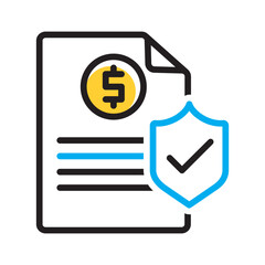 Vector  multicolor icon for Paper bonded