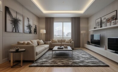 Modern luxury living room interior design