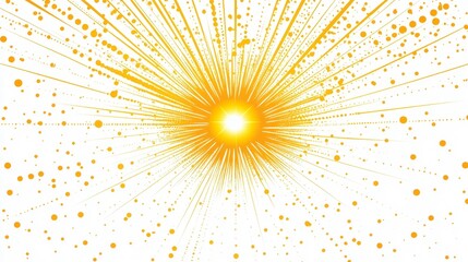 Fototapeta premium Radiant Golden Sunburst Generative AI