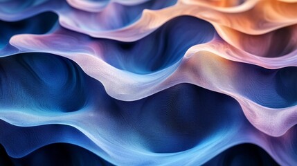 Obraz premium Abstract Waves of Colorful Fabric Texture Generative AI