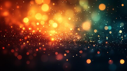 Colorful bokeh light effect in warm tones Generative AI