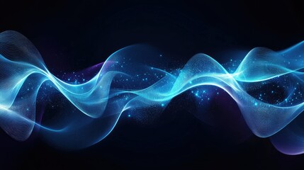 Obraz premium Electric abstract waves pulse with energy