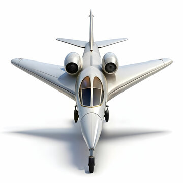 recommend clip art: a jet on white background. Aeroplan on runway ready to takeoff, illustration