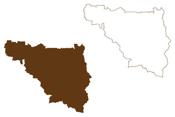 Armidale Regional Council (Commonwealth of Australia, New South Wales, NSW) map vector illustration, scribble sketch Armidale Region map