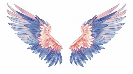 Obraz premium pairs of wings, graphic illustration