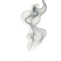 Fototapeta premium Delicate wisps of smoke swirling gracefully in soft light isolated on transparent background
