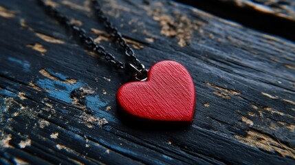 Fototapeta premium Heart on dark wood