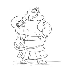 Santa Claus Christmas character, Merry Christmas, character sketch,  Santa Claus mascot character.