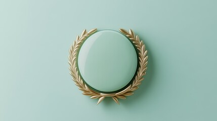 Sleek Gold and Green Badge with Minimalist Design for Approved Lab Certification