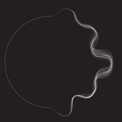 Abstract flow lines background . From order to chaos .Fluid wavy shape .Striped linear pattern . Music sound wave . Vector illustration