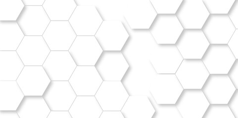 Abstract 3d white hexagon realistic mesh cell honeycomb texture. geometric white grid emboss hexagonal background. luxury white pattern.