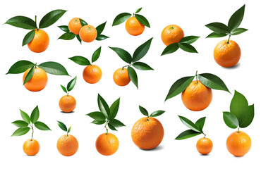 Orange on isolated background