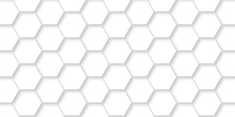 	
Abstract White Hexagonal Background. Luxury White Pattern. Vector Illustration. 3D Futuristic abstract honeycomb mosaic white background. geometric mesh cell texture. modern futuristic wallpaper.