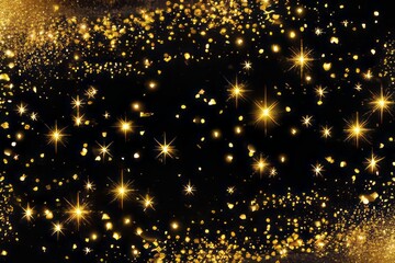 Fototapeta premium An explosion of liquid gold glitter. A great background for New Year's holidays, Merry Christmas and New Year greetings.