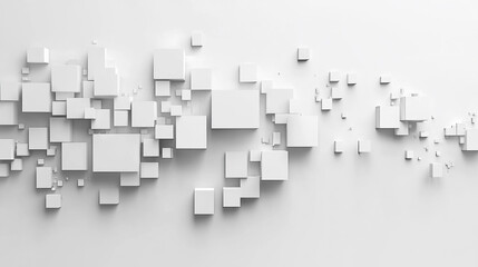 Abstract background dark blue with modern corporate concept and square element shapes, Abstract. Embossed Hexagon , honeycomb white background.