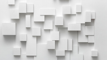 Soft light white abstract stage in elegant futuristic geometric, White moving cubic surface. Changing tiles. Motion design pattern