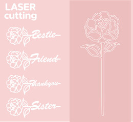 Floral name laser cut designs...
