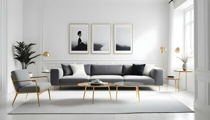 Photo interior modern design room 3d illustration