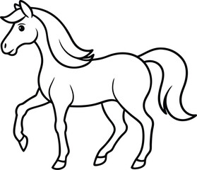 Mighty Steeds Color and Play with Running Horses and Vector Art
