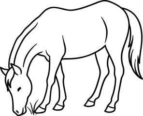 Playful Horses and Hay Coloring Fun
