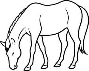 Colorful Horses Eating Hay Magic
