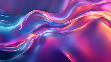 Fototapeta premium abstract background with smooth lines in blue, purple and pink colors, Glossy metallic surface with flowing curves ,Fluid waves of pink and blue ,Fluid abstraction 