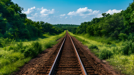 Fototapeta premium railway in the countryside