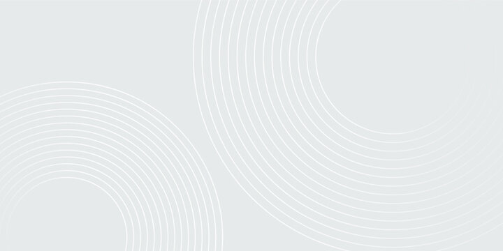 Abstract white geometric lines glowing on gray background. Modern shiny blue circle lines pattern. Futuristic technology concept. vecor.