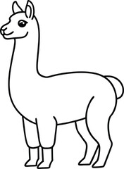 Laughing Llama with the Long Neck Coloring Fun
