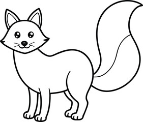 The Laughing Fox with a Huge Tail Coloring Fun
