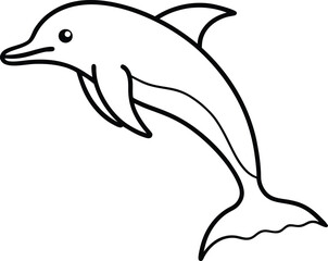 Dolphin Dive and Leap Coloring Fun with Vector Illustrations
