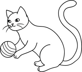 Playful Cat and Yarn Magic Coloring and Games Book
