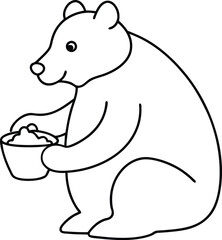 Happy Honey Bear Fun and Learning Activity Book with Adorable Bear Vectors
