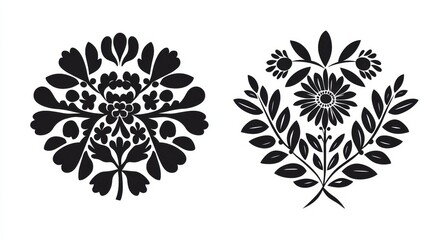 Flower embroidery - a traditional polish pattern