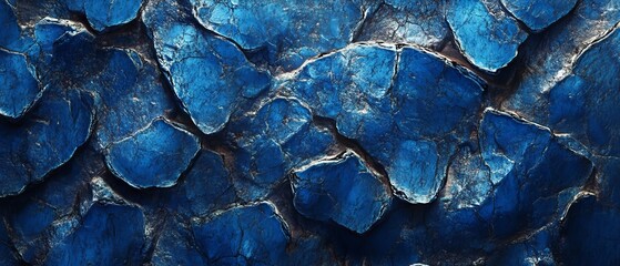 Fototapeta premium Blue abstract lava stone texture background with natural volcanic rock patterns, textured surface design for use in creative projects, wall art, digital backgrounds, or architectural elements