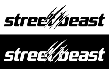 Obraz premium Street Beast Car Sticker, Decal, Vinyl, Label, Windshield Window JDM Japanese Letters Sticker